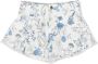 Miss Blumarine Shorts met bloe print Wit - Thumbnail 1