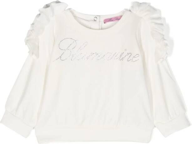 Miss Blumarine Sweater met logo Wit