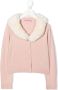 Miss Blumarine Vest met afwerking van imitatiebont Roze - Thumbnail 1