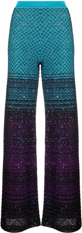 Missoni Broek met pailletten Blauw