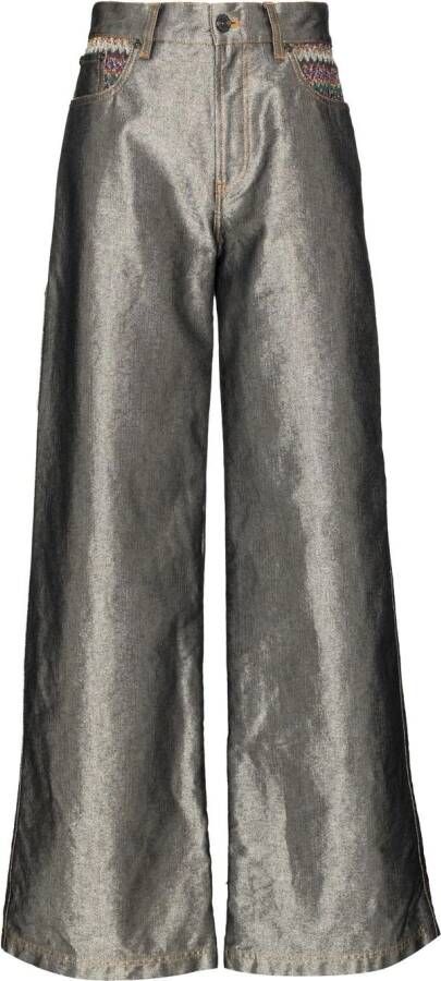 Missoni Broek met wijde pijpen Zilver