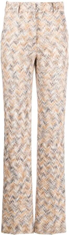 Missoni Broek met zigzagpatroon Beige