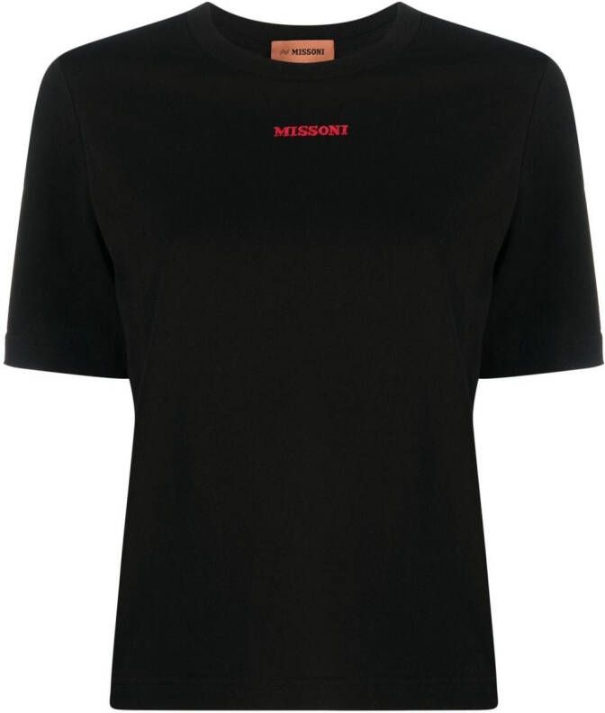 Missoni T-shirt met konijn patch Zwart