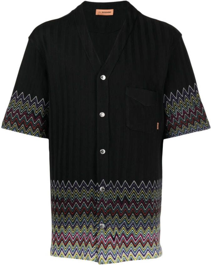 Missoni Overhemd met chevron-print Zwart