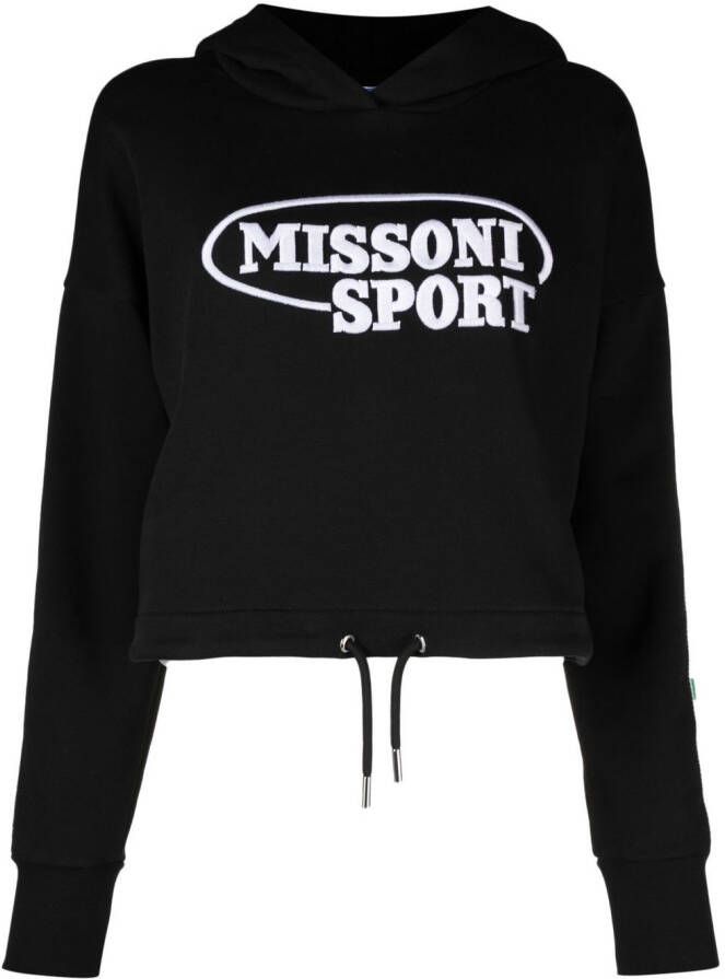 Missoni Cropped hoodie Zwart