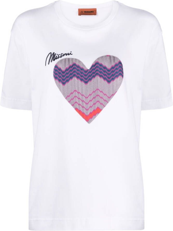 Missoni T-shirt met borduurwerk Wit