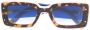 MISSONI EYEWEAR Zonnebril met schildpadschild design Blauw - Thumbnail 1