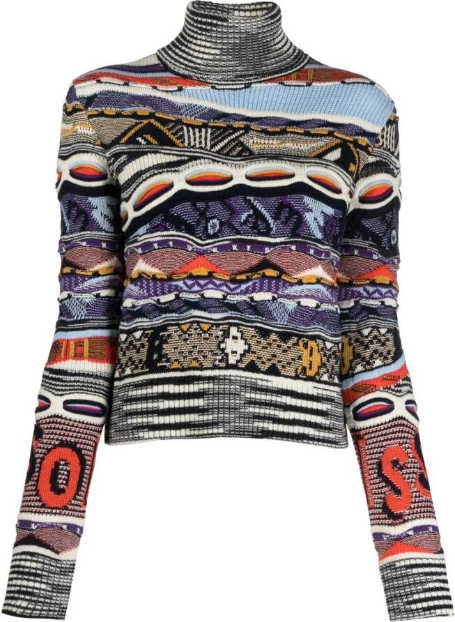 Missoni Gebreide coltrui Paars
