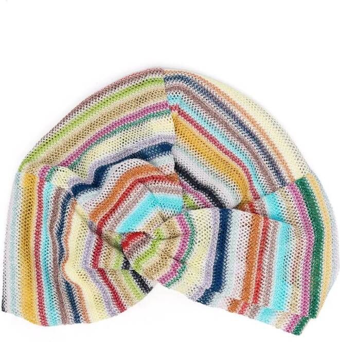 Missoni Gestreepte hoofdband Wit