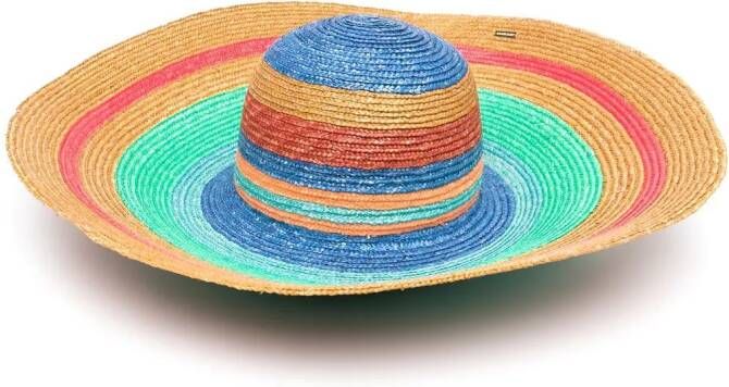 Missoni Gestreepte zonnehoed Beige