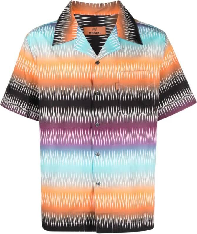 Missoni Overhemd met kleurverloop Oranje