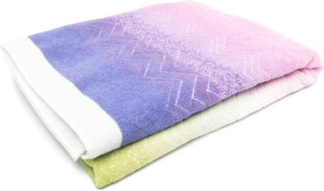 Missoni Home Gestreepte strandlaken Blauw