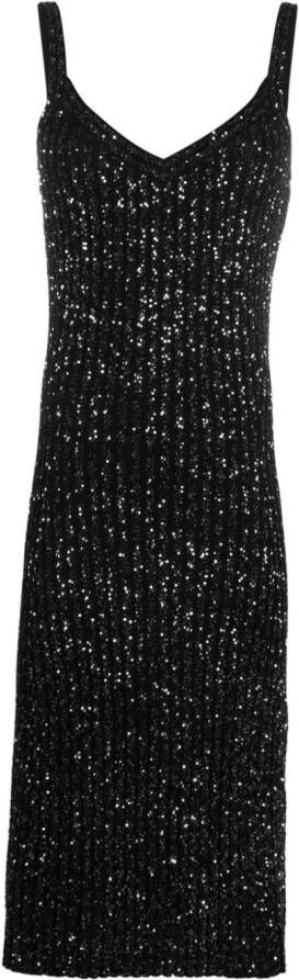 Missoni Midi-jurk verfraaid met pailletten Zwart