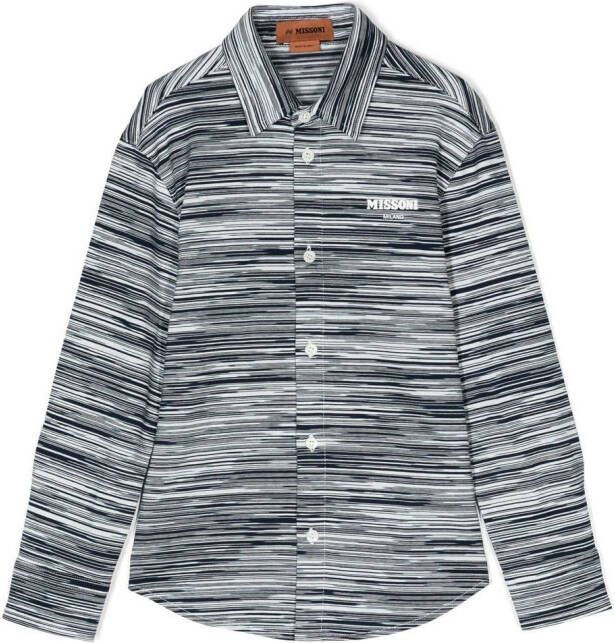 Missoni Kids Gestreept shirt Blauw
