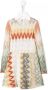 Missoni Kids Jurk met gedraaid patroon Beige - Thumbnail 1