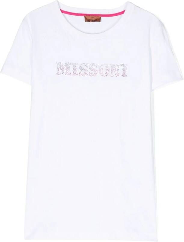 Missoni Kids T-shirt met geborduurd logo Wit