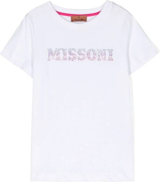 Missoni Kids T-shirt met logo Wit