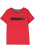 Missoni Kids T-shirt met geborduurd logo Rood - Thumbnail 1