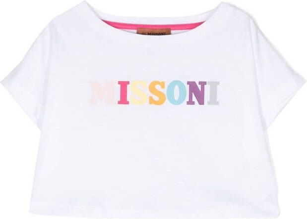Missoni Kids T-shirt met logo Wit