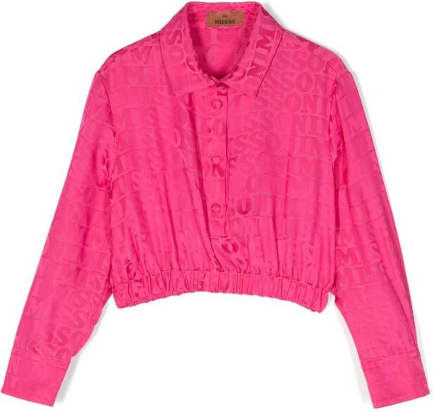 Missoni Kids Button-up shirt Roze
