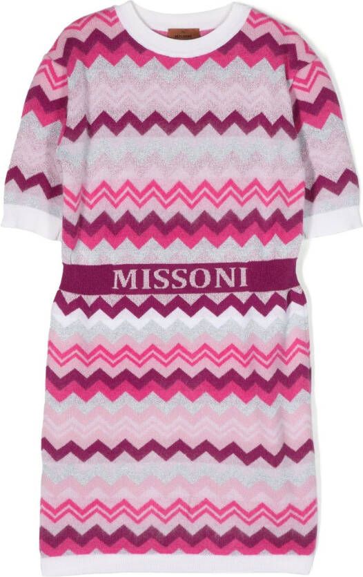 Missoni Kids Shirt met zigzag-print Roze
