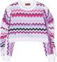 Missoni Kids Sweater met zigzag-print Roze - Thumbnail 1