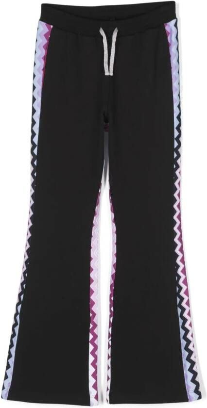 Missoni Kids Trainingsbroek met logoprint Zwart