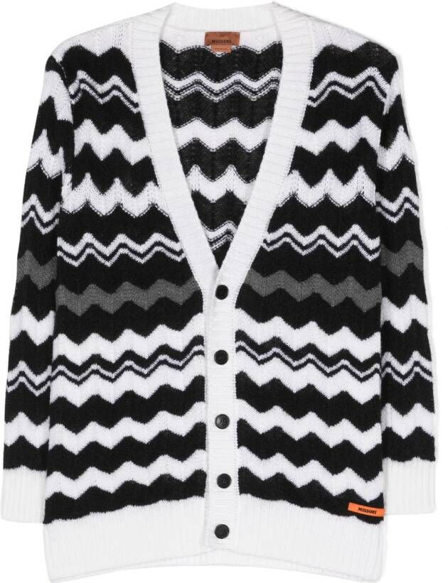 Missoni Kids Vest met zigzag print Zwart