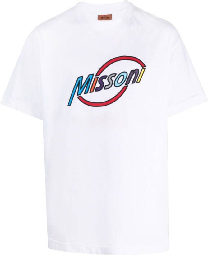 Missoni T-shirt met logoprint Wit