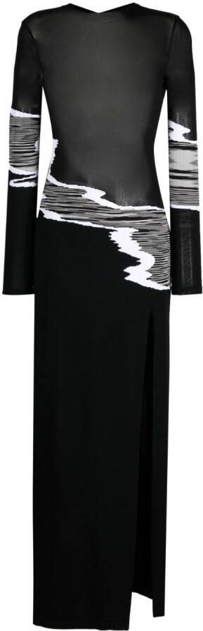 Missoni Maxi-jurk met patroon Zwart