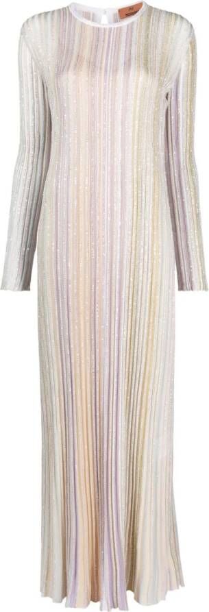 Missoni Maxi-jurk verfraaid met pailletten Paars