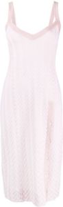 Missoni Midi-jurk met V-hals Roze