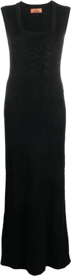 Missoni Mouwloze maxi-jurk Zwart