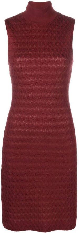 Missoni Mouwloze mini-jurk Rood
