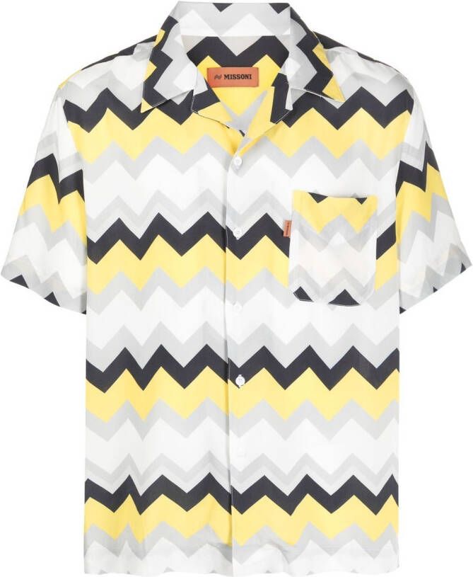 Missoni Overhemd met chevron streep Grijs