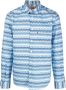 Missoni Overhemd met zigzag-patroon Blauw - Thumbnail 1