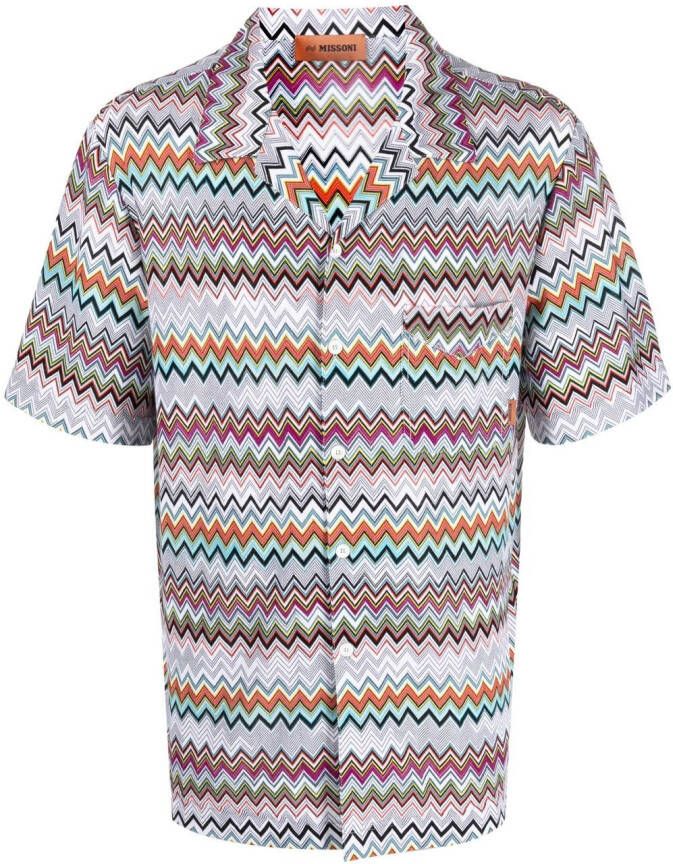 Missoni Overhemd met zigzag patroon Grijs