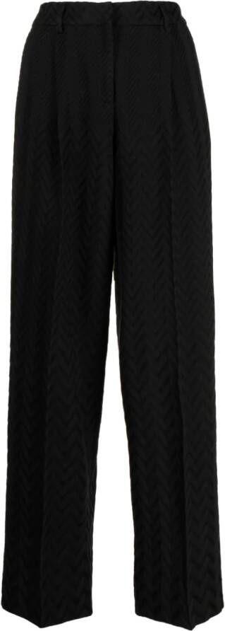 Missoni Pantalon met zigzagpatroon Zwart