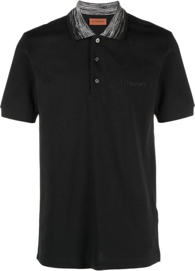 Missoni Poloshirt met contrasterende kraag Zwart