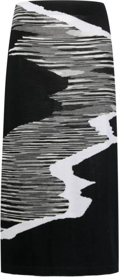 Missoni Rok met abstract patroon Zwart