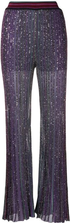 Missoni Broek verfraaid met pailletten Paars