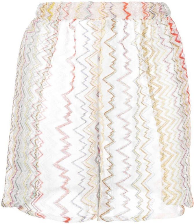 Missoni Shorts met zigzag patroon Wit