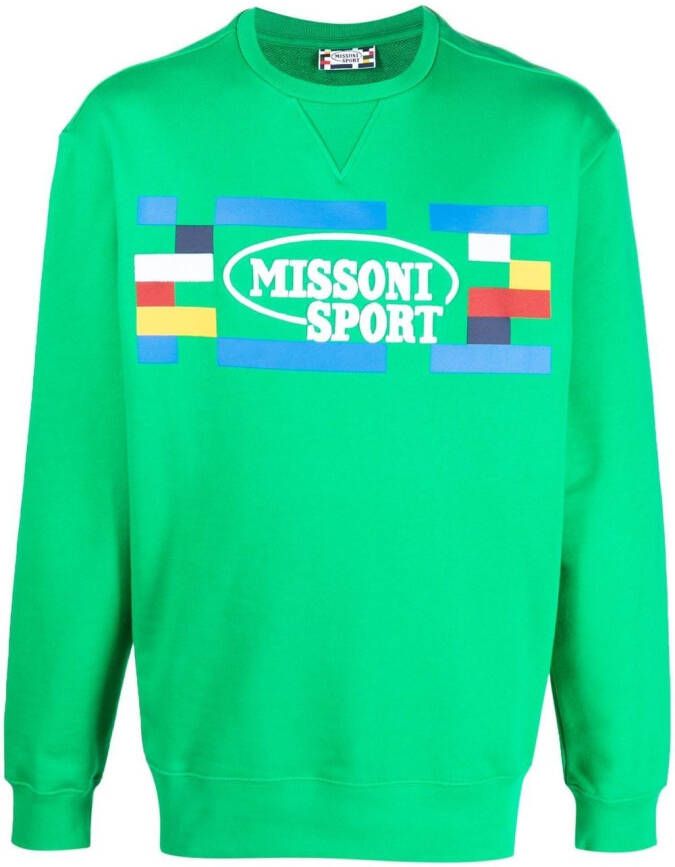 Missoni Sweater met geborduurd logo Groen