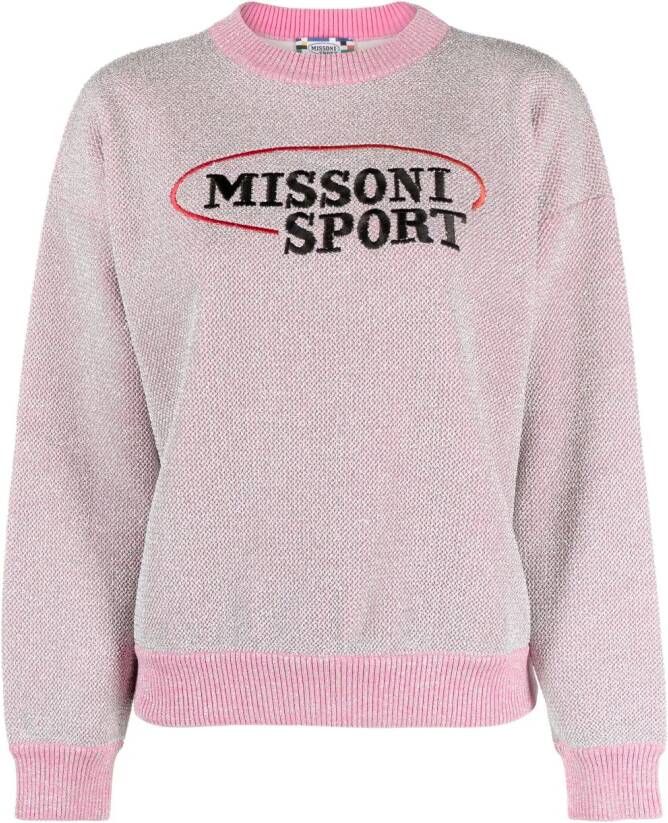 Missoni Sweater met geborduurd logo Roze