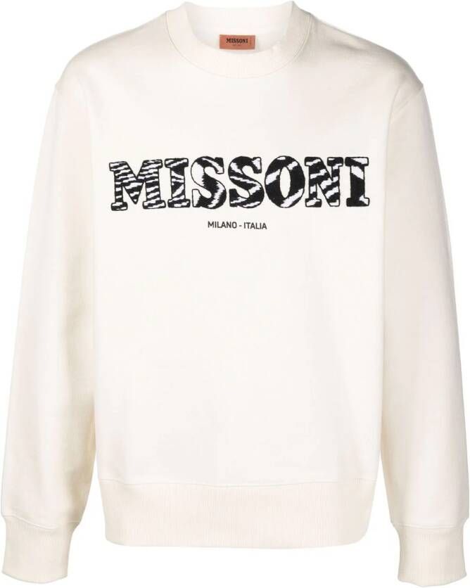 Missoni Sweater met logoprint Beige