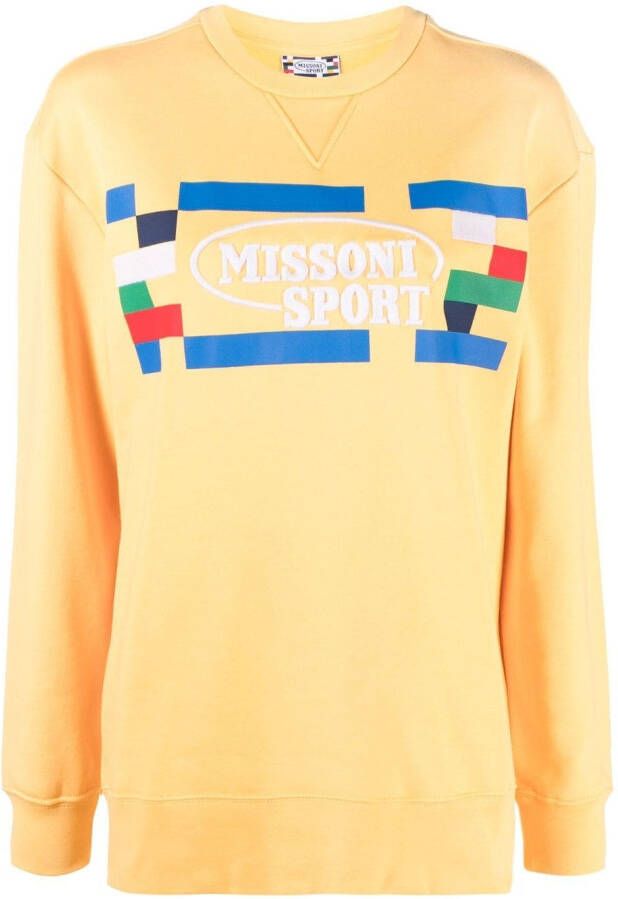 Missoni Sweater met logoprint Geel