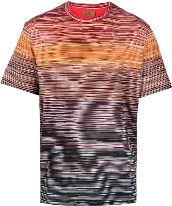 Missoni Katoenen T-shirt met kleurverloop Rood