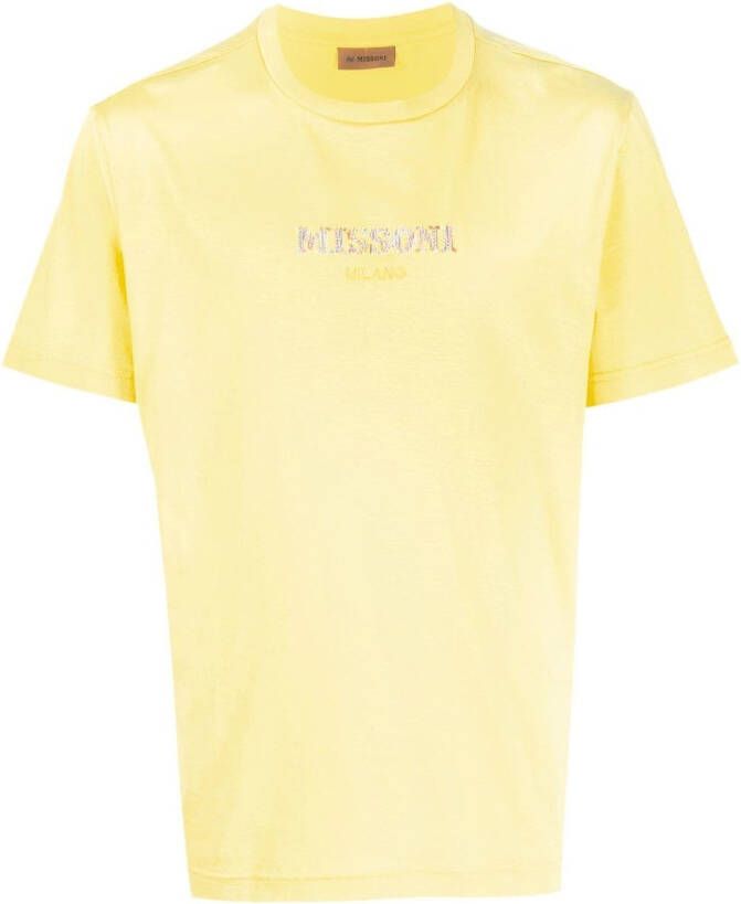 Missoni T-shirt met logoprint Geel