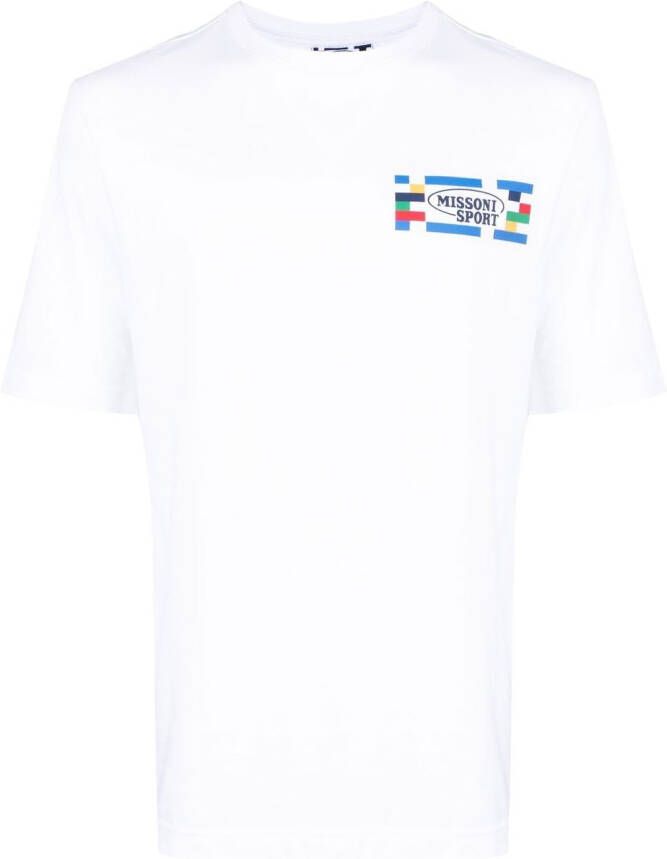 Missoni T-shirt met logoprint Wit