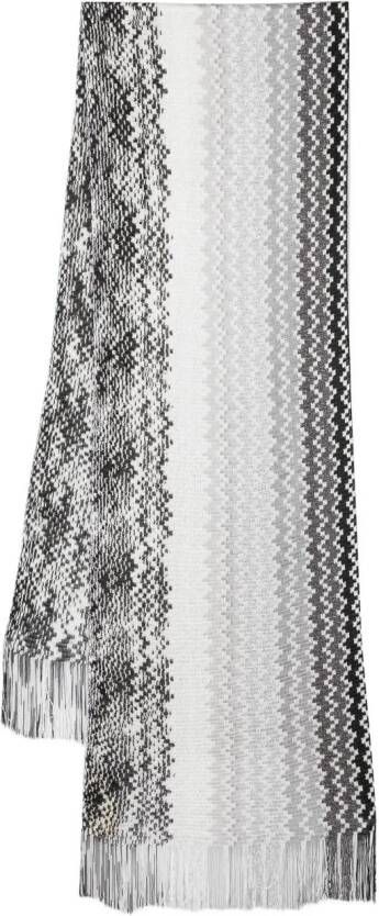 Missoni Sjaal met zigzagpatroon Zwart